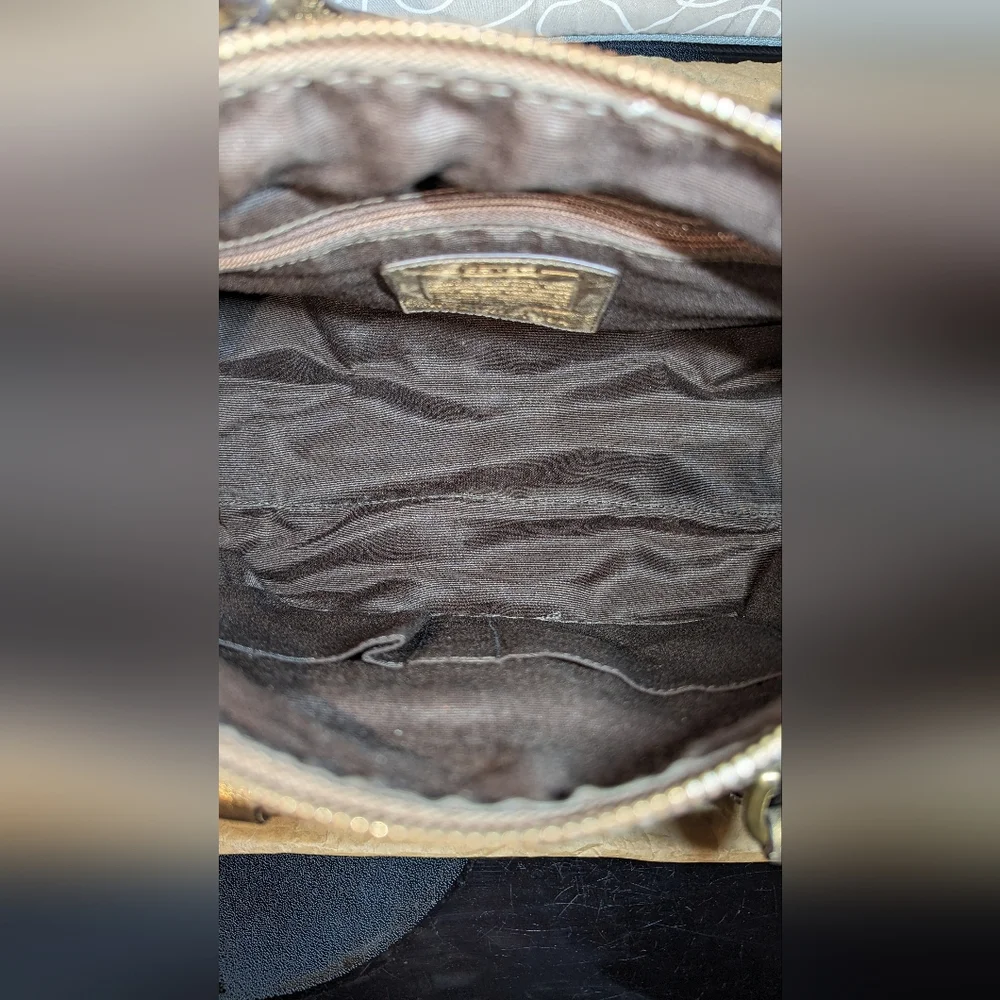 Coach Signature Bronze Boston Bag - Picture 7 of 13